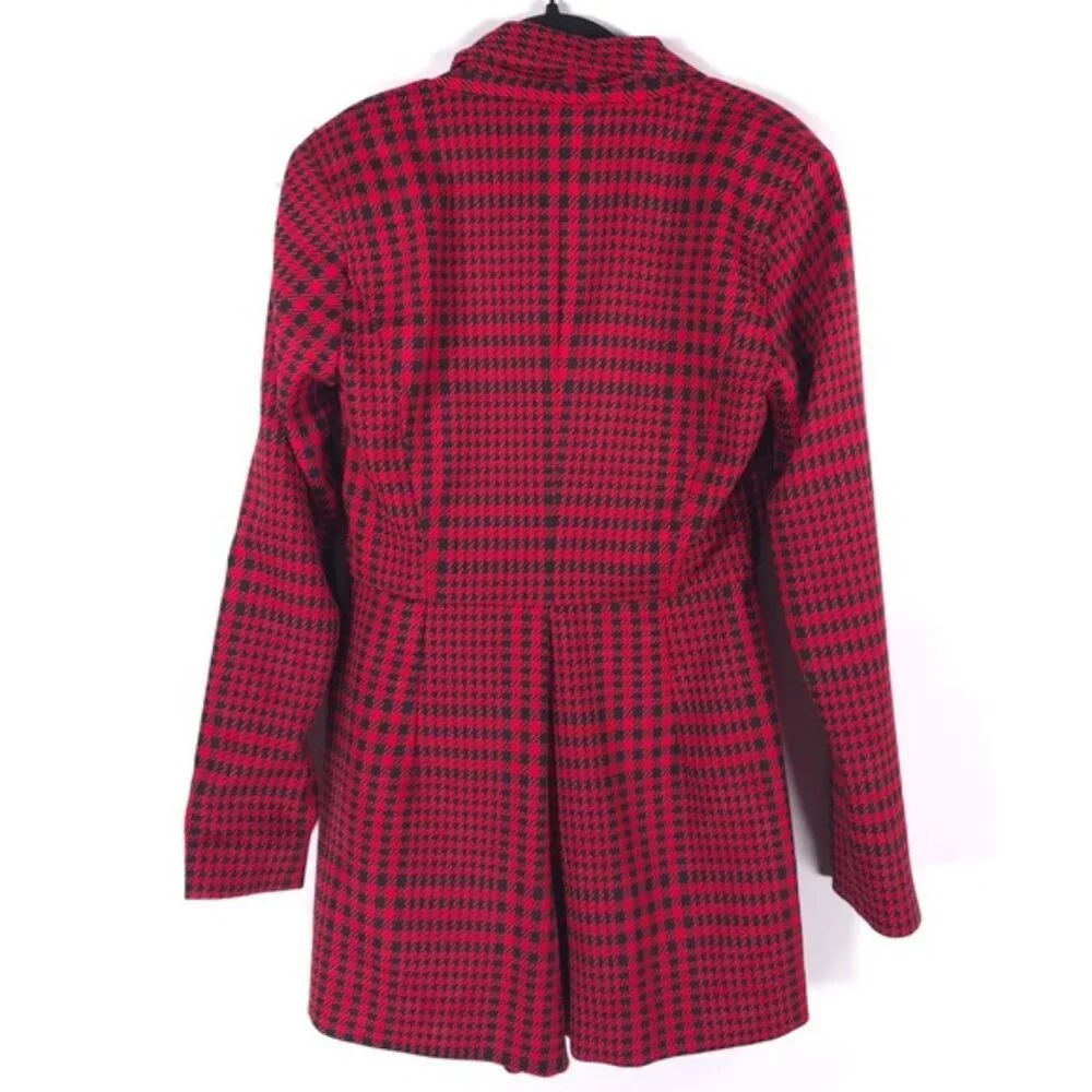NWT ZARA ROMANIA🇷🇴MADE Houndstooth Blazer Dress Romper 8342/331‎ MEDIUM